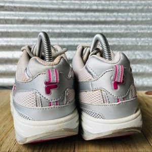 grey and pink fila shoes